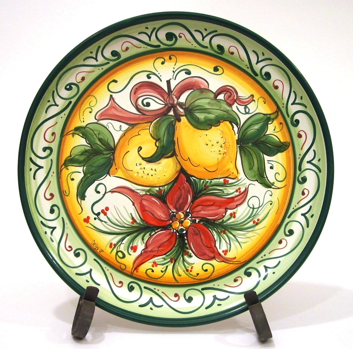 Piatto da parete decoro frutta mista - Ceramiche Artistiche Iride