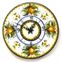 Orologio disco piatto decoro limoni